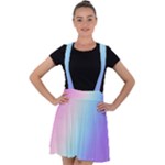 Pastel Rainbow, Color Velvet Suspender Skater Skirt