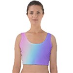 Pastel Rainbow, Color Velvet Crop Top