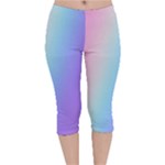 Pastel Rainbow, Color Velvet Capri Leggings 