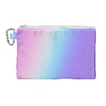 Pastel Rainbow, Color Canvas Cosmetic Bag (Large)