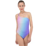 Pastel Rainbow, Color Classic One Shoulder Swimsuit