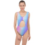 Pastel Rainbow, Color Center Cut Out Swimsuit