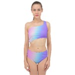 Pastel Rainbow, Color Spliced Up Two Piece Swimsuit