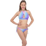 Pastel Rainbow, Color Cross Front Halter Bikini Set