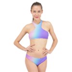 Pastel Rainbow, Color High Neck Bikini Set