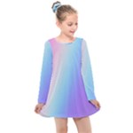 Pastel Rainbow, Color Kids  Long Sleeve Dress