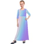 Pastel Rainbow, Color Kids  Quarter Sleeve Maxi Dress