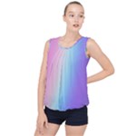 Pastel Rainbow, Color Bubble Hem Chiffon Tank Top