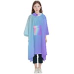 Pastel Rainbow, Color Kids  Hooded Rain Ponchos