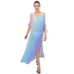 Pastel Rainbow, Color Maxi Chiffon Cover Up Dress