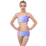 Pastel Rainbow, Color Layered Top Bikini Set