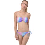 Pastel Rainbow, Color Twist Bandeau Bikini Set