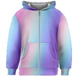 Pastel Rainbow, Color Kids  Zipper Hoodie Without Drawstring