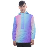 Pastel Rainbow, Color Men s Front Pocket Pullover Windbreaker