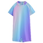 Pastel Rainbow, Color Kids  Boyleg Half Suit Swimwear