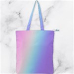 Pastel Rainbow, Color Double Zip Up Tote Bag