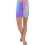 Pastel Rainbow, Color Kids  Lightweight Velour Capri Yoga Leggings