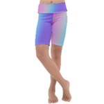 Pastel Rainbow, Color Kids  Lightweight Velour Cropped Yoga Leggings