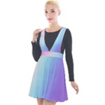 Pastel Rainbow, Color Plunge Pinafore Velour Dress