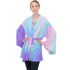 Long Sleeve Velvet Kimono  