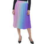 Pastel Rainbow, Color Classic Velour Midi Skirt 