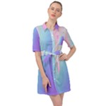 Pastel Rainbow, Color Belted Shirt Dress