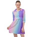 Pastel Rainbow, Color Mini Skater Shirt Dress