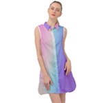 Pastel Rainbow, Color Sleeveless Shirt Dress