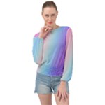 Pastel Rainbow, Color Banded Bottom Chiffon Top