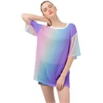 Pastel Rainbow, Color Oversized Chiffon Top