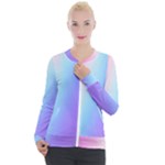 Pastel Rainbow, Color Casual Zip Up Jacket