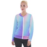 Pastel Rainbow, Color Velvet Zip Up Jacket