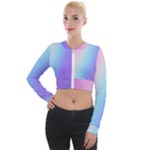 Pastel Rainbow, Color Long Sleeve Cropped Velvet Jacket