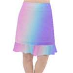 Pastel Rainbow, Color Fishtail Chiffon Skirt