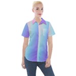 Pastel Rainbow, Color Women s Short Sleeve Pocket Shirt