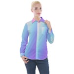 Pastel Rainbow, Color Women s Long Sleeve Pocket Shirt