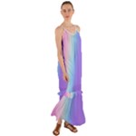 Pastel Rainbow, Color Cami Maxi Ruffle Chiffon Dress