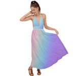 Pastel Rainbow, Color Backless Maxi Beach Dress