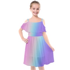 Kids  Cut Out Shoulders Chiffon Dress 