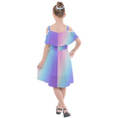 Kids  Cut Out Shoulders Chiffon Dress 