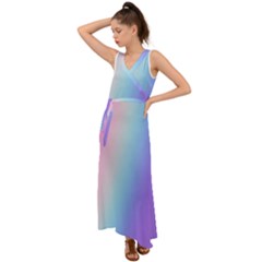 V-Neck Chiffon Maxi Dress 