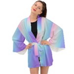 Pastel Rainbow, Color Long Sleeve Kimono