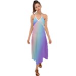 Pastel Rainbow, Color Halter Tie Back Dress 