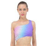 Pastel Rainbow, Color Spliced Up Bikini Top 