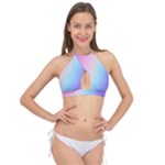 Pastel Rainbow, Color Cross Front Halter Bikini Top