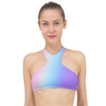 Pastel Rainbow, Color High Neck Bikini Top