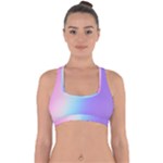 Pastel Rainbow, Color Cross Back Hipster Bikini Top 