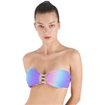 Pastel Rainbow, Color Twist Bandeau Bikini Top