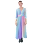 Pastel Rainbow, Color Button Up Maxi Dress