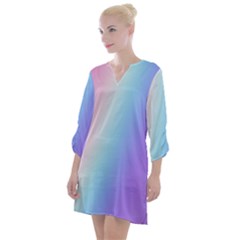 Open Neck Shift Dress 